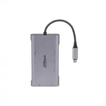 Dahua Technology 9-in-1 USB 3.1 Type-C dokstacija ar USB 3.0, HDMI, RJ45, VGA, SD/TF, PD