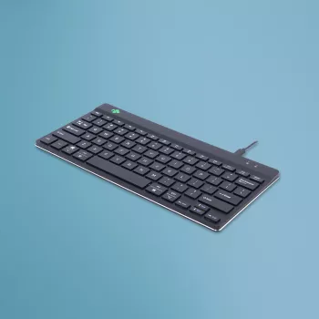 R-Go Tools ergonomiskā tastatūra R-Go Compact Break, kompakta tastatūra ar pārtraukuma programmatūru, QWERTY (US), vadu, melna