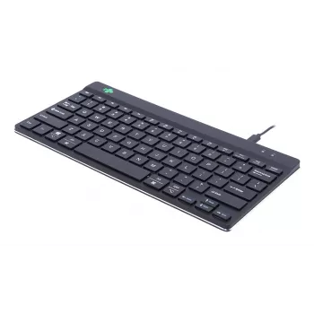 R-Go Tools ergonomiskā tastatūra R-Go Compact Break, kompakta tastatūra ar pārtraukuma programmatūru, QWERTY (US), vadu, melna