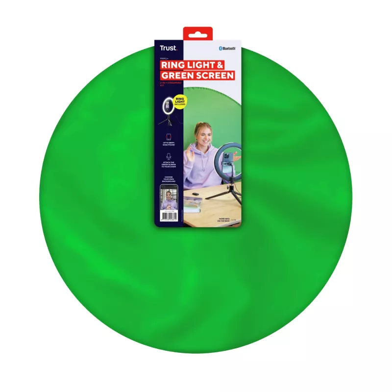 Apgaismojuma gredzens LED Trust Maku+ Black Green 24881