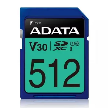 Atmiņas karte ADATA 512GB SDXC UHS-I Class 10 ASDX512GUI3V30S-R