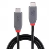 Lindy 1.5 m USB 4 240 W Type C kabelis, Anthra Line