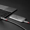 Lindy 1.5 m USB 4 240 W Type C kabelis, Anthra Line