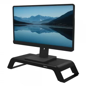 Fellowes Hana LT monitora statīvs ar 3 augstuma regulējumiem - ergonomisks regulējams monitora statīvs - maksimālā slodze 22.6 kg - melns
