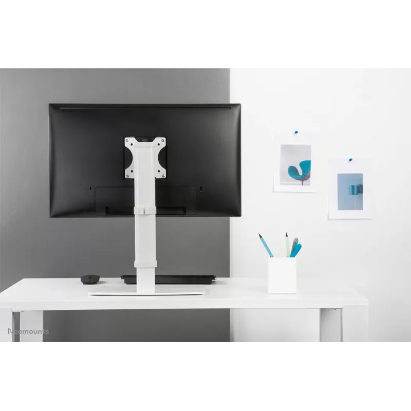 Neomounts FPMA-D890WHITE Monitora statīvs 10-30 collām, brīvi stāvošs, 6 kg, 25.4 cm (10 inch), 76.2 cm (30 inch), 100 x 100 mm, Balts