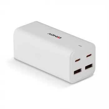 Lādētājs Lindy 100W 4 portu USB Type A & C GaN lādētājs iekštelpām AC universāls