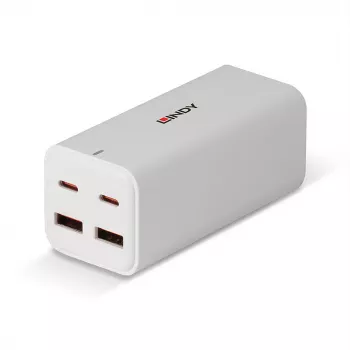 Lādētājs Lindy 100W 4 portu USB Type A & C GaN lādētājs iekštelpām AC universāls