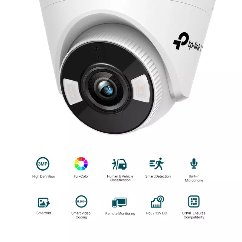 TP-Link VIGI C430 kupola IP kamera iekštelpām un āra videi 2304 x 1296 pikseļi griestu montāžai