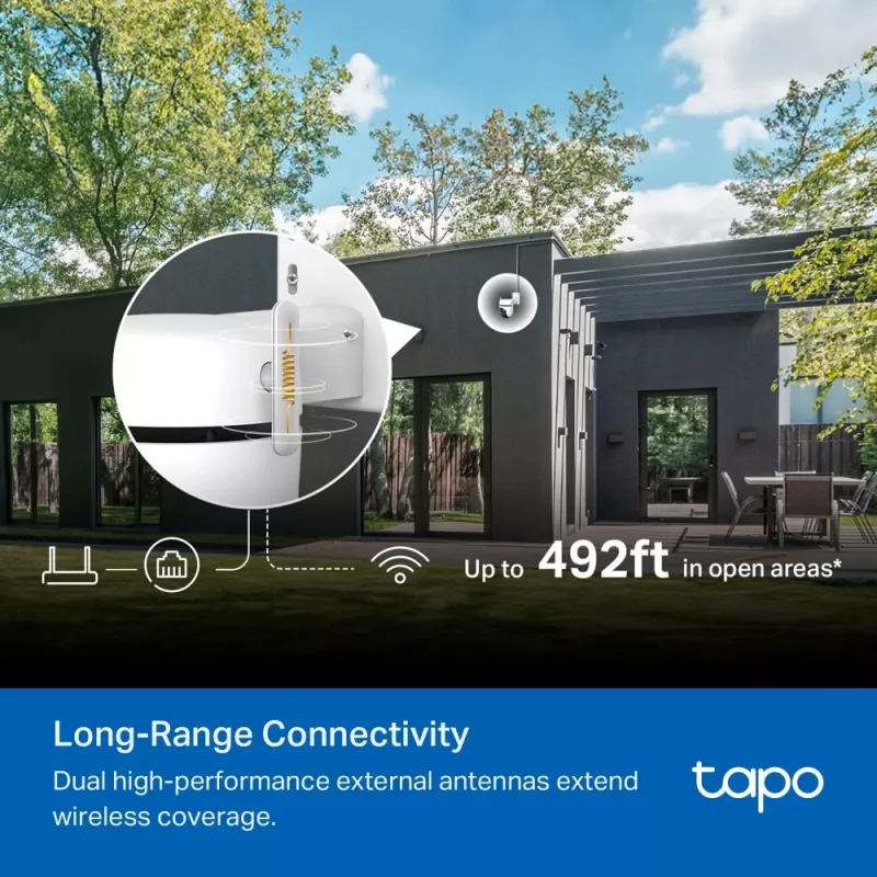 TP-Link āra Pan/Tilt drošības Wi-Fi kamera, 3K 5MP, 360°