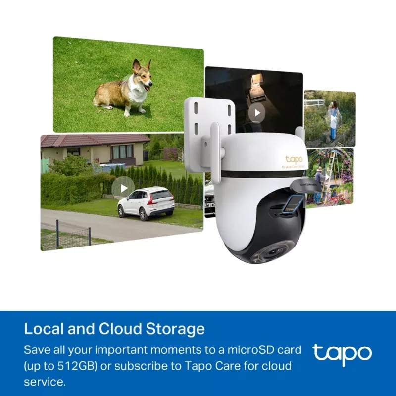 TP-Link āra Pan/Tilt drošības Wi-Fi kamera, 3K 5MP, 360°