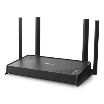 TP-Link Archer BE220 bezvadu maršrutētājs Gigabit Ethernet Divu joslu (2.4 GHz / 5 GHz) Melns
