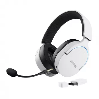 Trust GXT 491W FAYZO Bezvadu un vadu spēļu austiņas Over-Ear, USB-C, Bluetooth, Melns/Balts