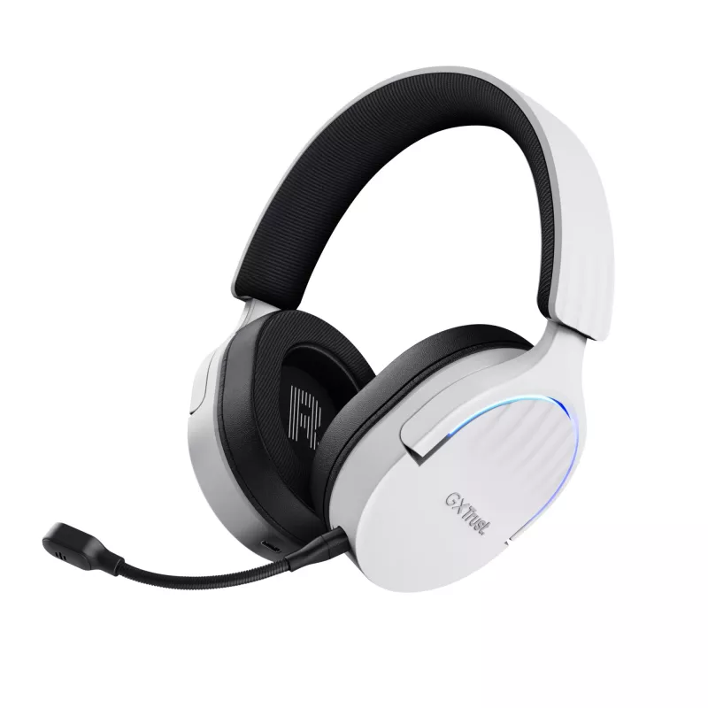 Trust GXT 491W FAYZO Bezvadu un vadu spēļu austiņas Over-Ear, USB-C, Bluetooth, Melns/Balts