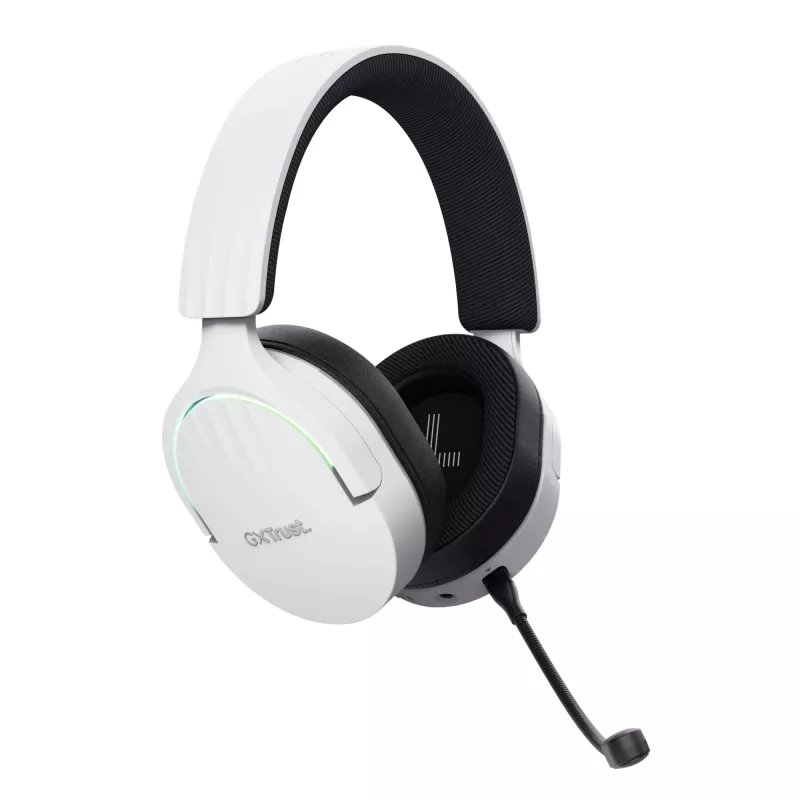 Trust GXT 491W FAYZO Bezvadu un vadu spēļu austiņas Over-Ear, USB-C, Bluetooth, Melns/Balts