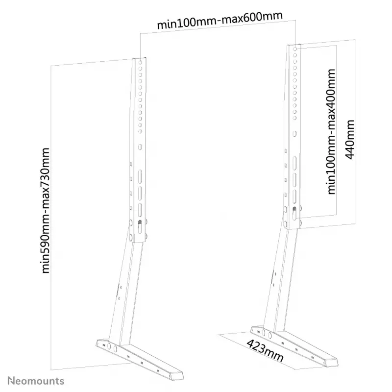 Neomounts FPMA-D1240BLACK Monitora statīvs 37-70 collas