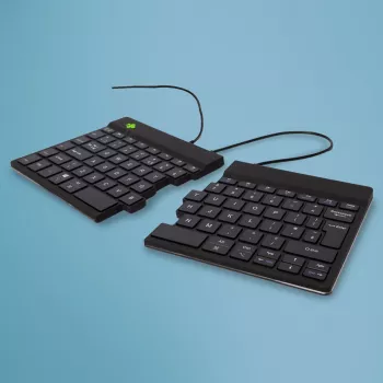 R-Go Tools ergonomiskā tastatūra R-Go Split Break v2 ar pārtraukuma programmatūru, ergonomiska sadalīta tastatūra, QWERTY (UK), vadu, melna
