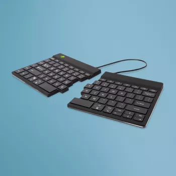 R-Go Tools ergonomiskā tastatūra R-Go Split Break ar pārtraukumu programmatūru, ergonomiska sadalīta tastatūra, QWERTY (US), Bluetooth, melna
