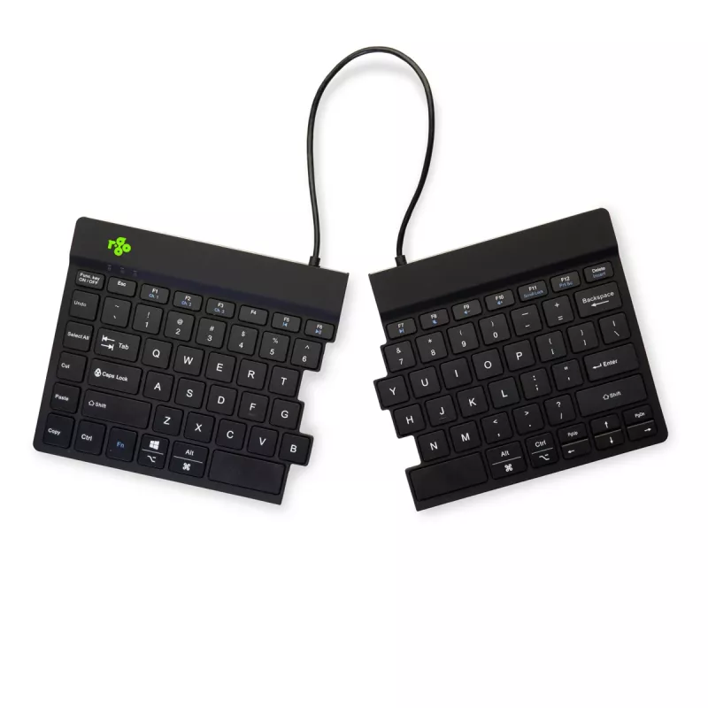 R-Go Tools ergonomiskā tastatūra R-Go Split Break ar pārtraukumu programmatūru, ergonomiska sadalīta tastatūra, QWERTY (US), Bluetooth, melna