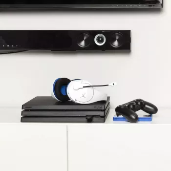 HyperX Cloud Stinger Core - Bezvadu spēļu austiņas (Balti-Zila) - PS5/PS4