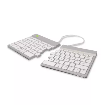 R-Go Tools ergonomiskā tastatūra R-Go Split Break ar pārtraukuma programmatūru, ergonomiska sadalīta tastatūra, QWERTY (US), Bluetooth, balta