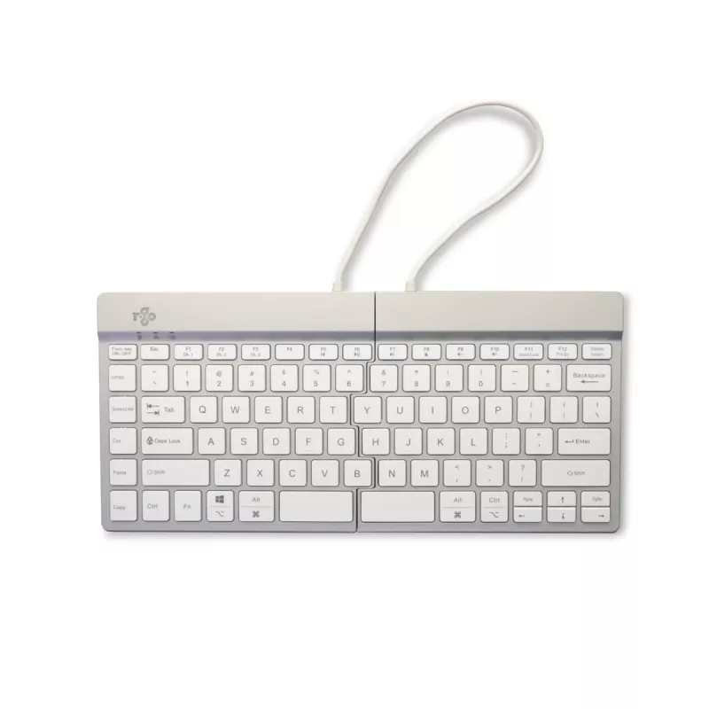 R-Go Tools ergonomiskā tastatūra R-Go Split Break ar pārtraukuma programmatūru, ergonomiska sadalīta tastatūra, QWERTY (US), Bluetooth, balta