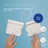 R-Go Tools ergonomiskā tastatūra R-Go Split Break ar pārtraukuma programmatūru, ergonomiska sadalīta tastatūra, QWERTY (US), Bluetooth, balta