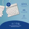 R-Go Tools ergonomiskā tastatūra R-Go Split Break ar pārtraukuma programmatūru, ergonomiska sadalīta tastatūra, QWERTY (US), Bluetooth, balta