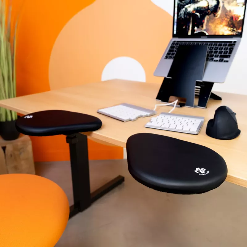R-Go Tools R-Go Split roku balsts, ergonomisks, divdaļīgs, regulējams, simetrisks, ar mīkstu putuplastu, melns