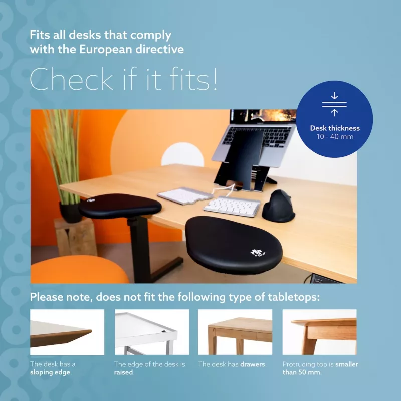 R-Go Tools R-Go Split roku balsts, ergonomisks, divdaļīgs, regulējams, simetrisks, ar mīkstu putuplastu, melns