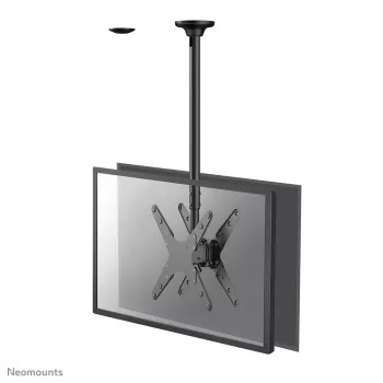 Neomounts FPMA-C340DBLACK Divu monitoru/TV griestu stiprinājums 32-75 collas - h 106-156 cm
