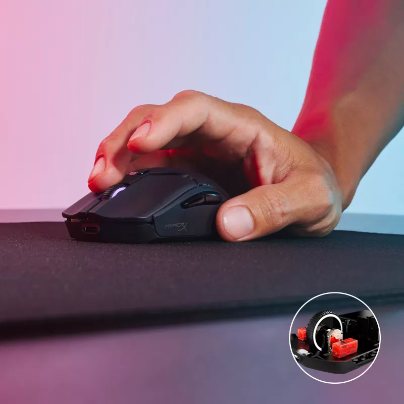HyperX Pulsefire Haste 2 Mini bezvadu pele spēlētājiem, melna