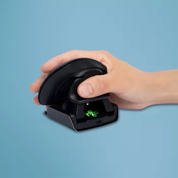 R-Go Tools Ergonomic pele R-Go Twister, ar pārtraukuma programmatūru, abpusēja pele abām rokām, salokāma, Bluetooth un vadu