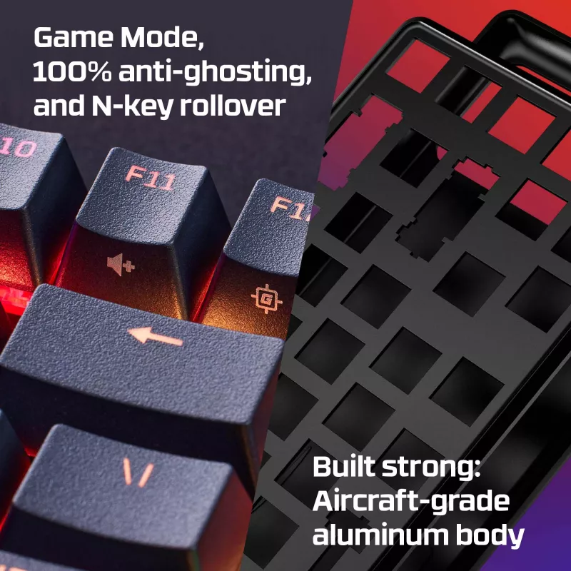HyperX Alloy Origins Core - Mehāniskā spēļu tastatūra - HX Blue (US izkārtojums)