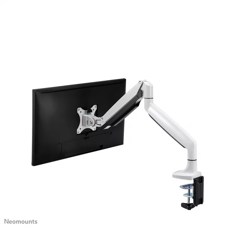 Neomounts NM-D750WHITE monitora roka 10-32 inch - gāzes atspere, Clamp/Grommet, 9 kg, 25.4 cm (10 inch), 81.3 cm (32 inch), 100 x 100 mm, Balta