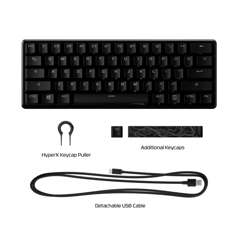 HyperX Alloy Origins 60 - Mehāniskā spēļu tastatūra - HX Red (US izkārtojums)