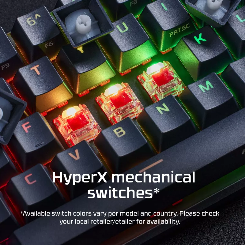 HyperX Alloy Origins 65 - mehāniskā spēļu tastatūra - HX Red (ASV izkārtojums)