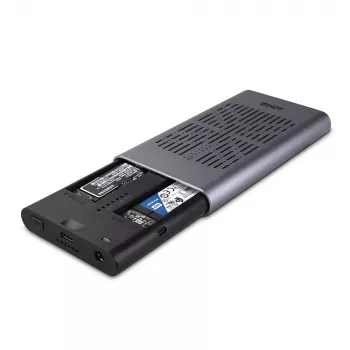 Lindy USB 3.2 Gen 2x2 Dual M.2 NVMe SSD ārējais korpuss ar klonēšanas funkciju