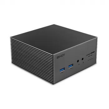 Lindy DST-Pro 101, USB-C klēpjdatora dokstacija ar 4K atbalstu un 100W barošanas bloku
