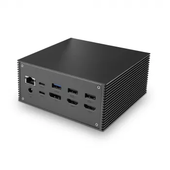 Lindy DST-Pro 101, USB-C klēpjdatora dokstacija ar 4K atbalstu un 100W barošanas bloku