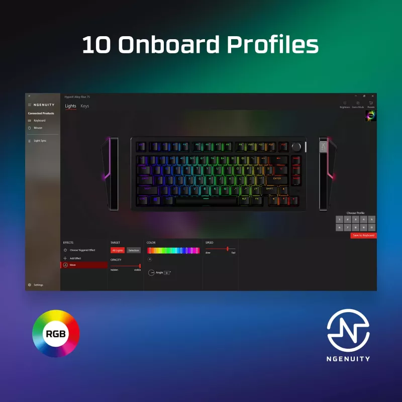 HyperX Alloy Rise 75 - spēļu tastatūra