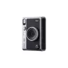 Fujifilm Instax Mini Evo momentkamera ar drukāšanu — 1/5 collu CMOS 2560×1920, 3 collu TFT, aizvars 1/8000–0.25 s, iebūvēts zibspuldze, 285 g, sudrabs/melns