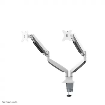 Neomounts NM-D750DWHITE monitora roka 10-32 inch - gāzes atspere, Clamp/Grommet, 9 kg, 25.4 cm (10 inch), 81.3 cm (32 inch), 100 x 100 mm, balta