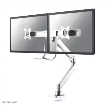 Neomounts NM-D775DXWHITE monitora roka 10-32 collas - gāzes atspere - Topfix - 180° apturēšana