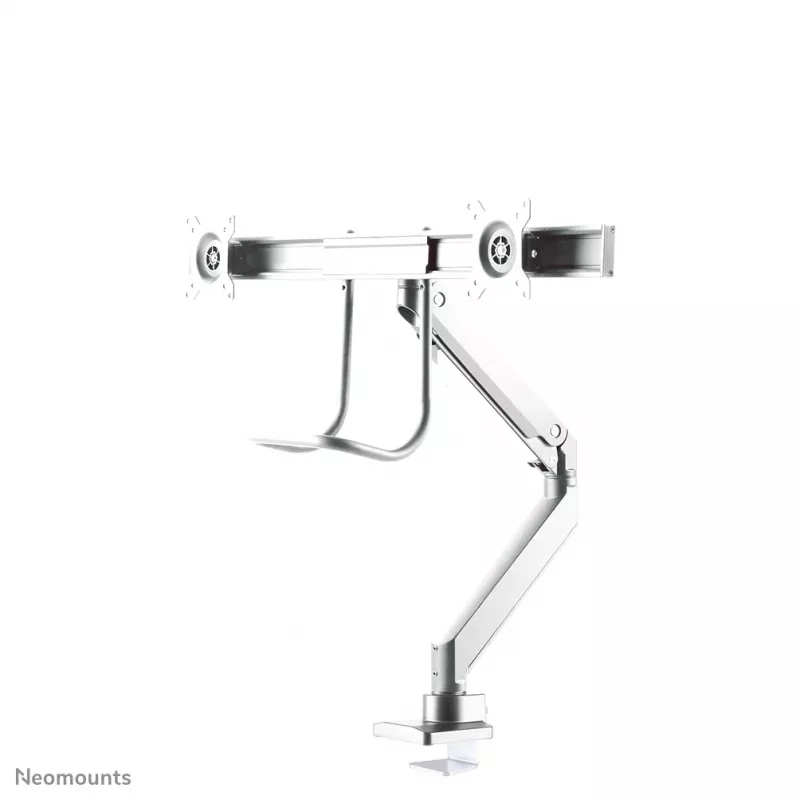 Neomounts NM-D775DXWHITE monitora roka 10-32 collas - gāzes atspere - Topfix - 180° apturēšana