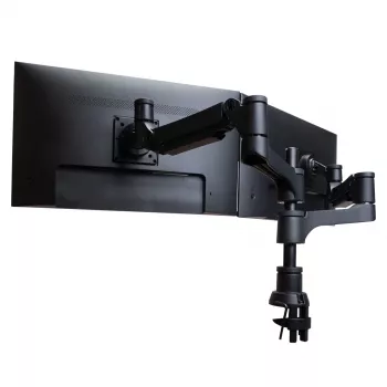 R-Go Tools Monitoru roka R-Go Caparo Dual, diviem monitoriem, regulējama ar gāzes atsperi, 3-9 kg slodze, 100% apļveida, melna