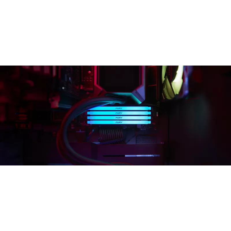 Kingston FURY Beast 64GB 3200MT/s DDR4 CL16 DIMM (4 moduļu komplekts) RGB