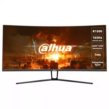 Dahua Technology LM34-E330C monitors 86,4 cm (34 colli) 3440 x 1440 pikseļi UltraWide Quad HD LCD melns, sarkans