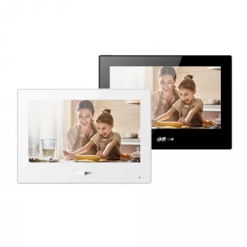 Video domofona panelis DAHUA VTH5321GB-W, 7 collu LCD, 12 V DC, Wi‑Fi 802.11b/g/n, Ethernet 10/100 Mbps, 189.6×134.6×26 mm