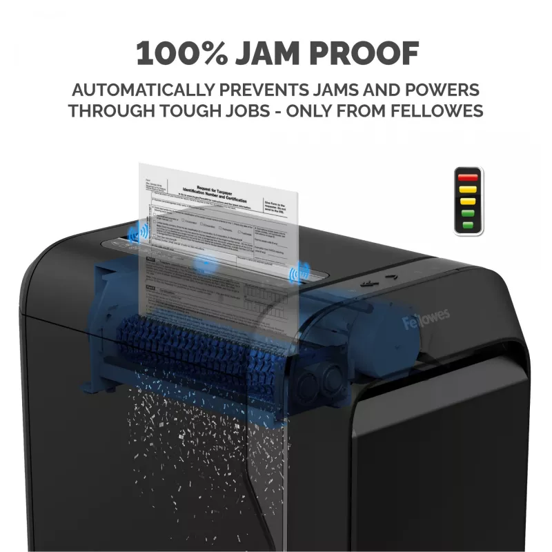 Fellowes Powershred LX221 5050401 mikrogriešanas papīra smalcinātājs, P-5, 20 lapas, 2 x 12 mm, 30 l, 70 dB, melns