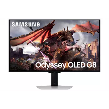 Samsung G80SD 32 collu OLED 4K monitors, sudraba krāsā